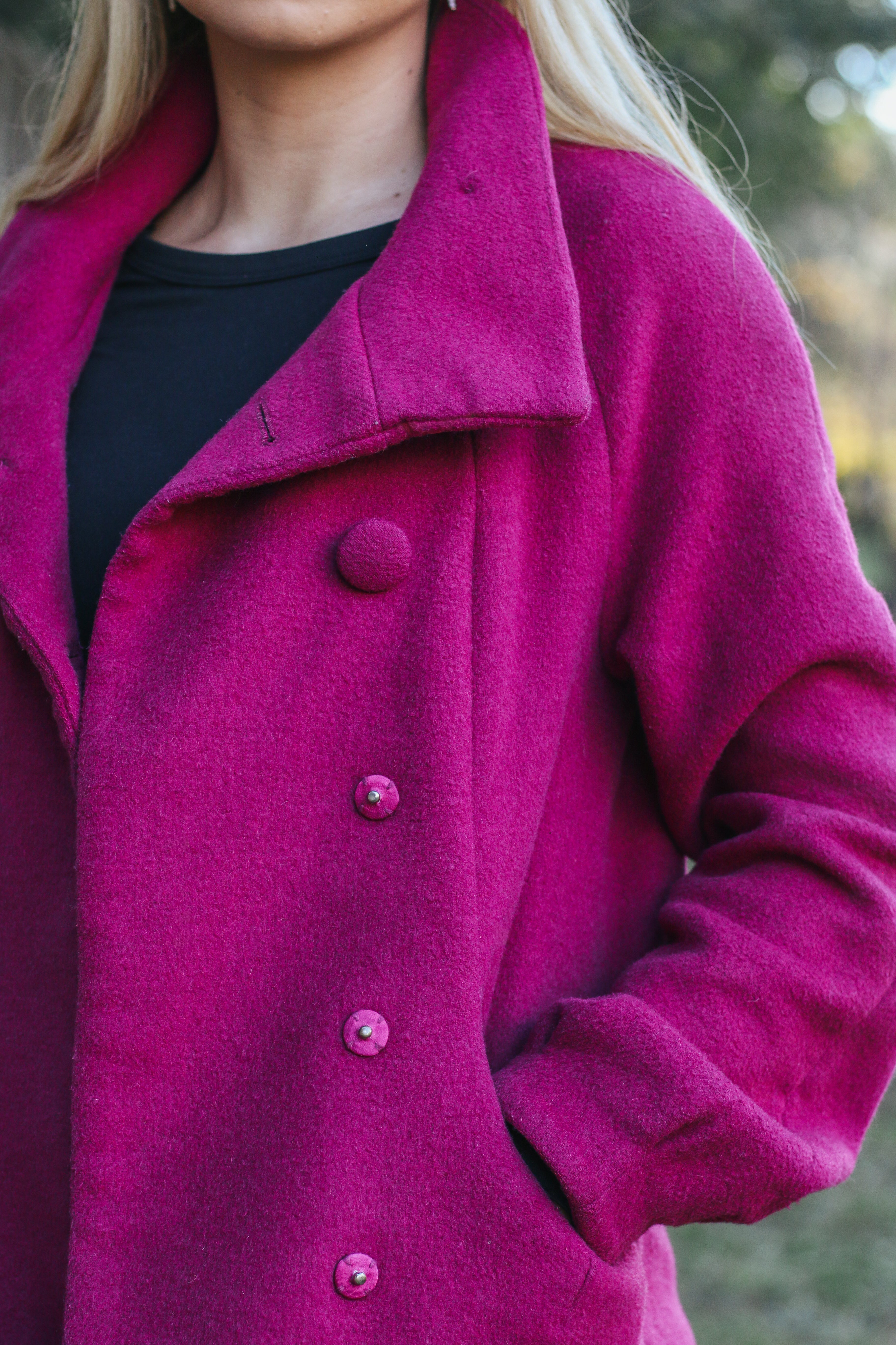 The Magenta Piped Peplum - H&M