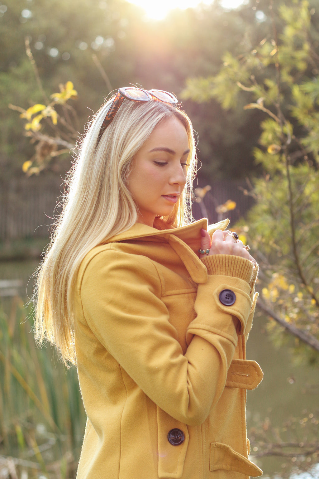 The Mustard Toggle Duffle - Stradivarius