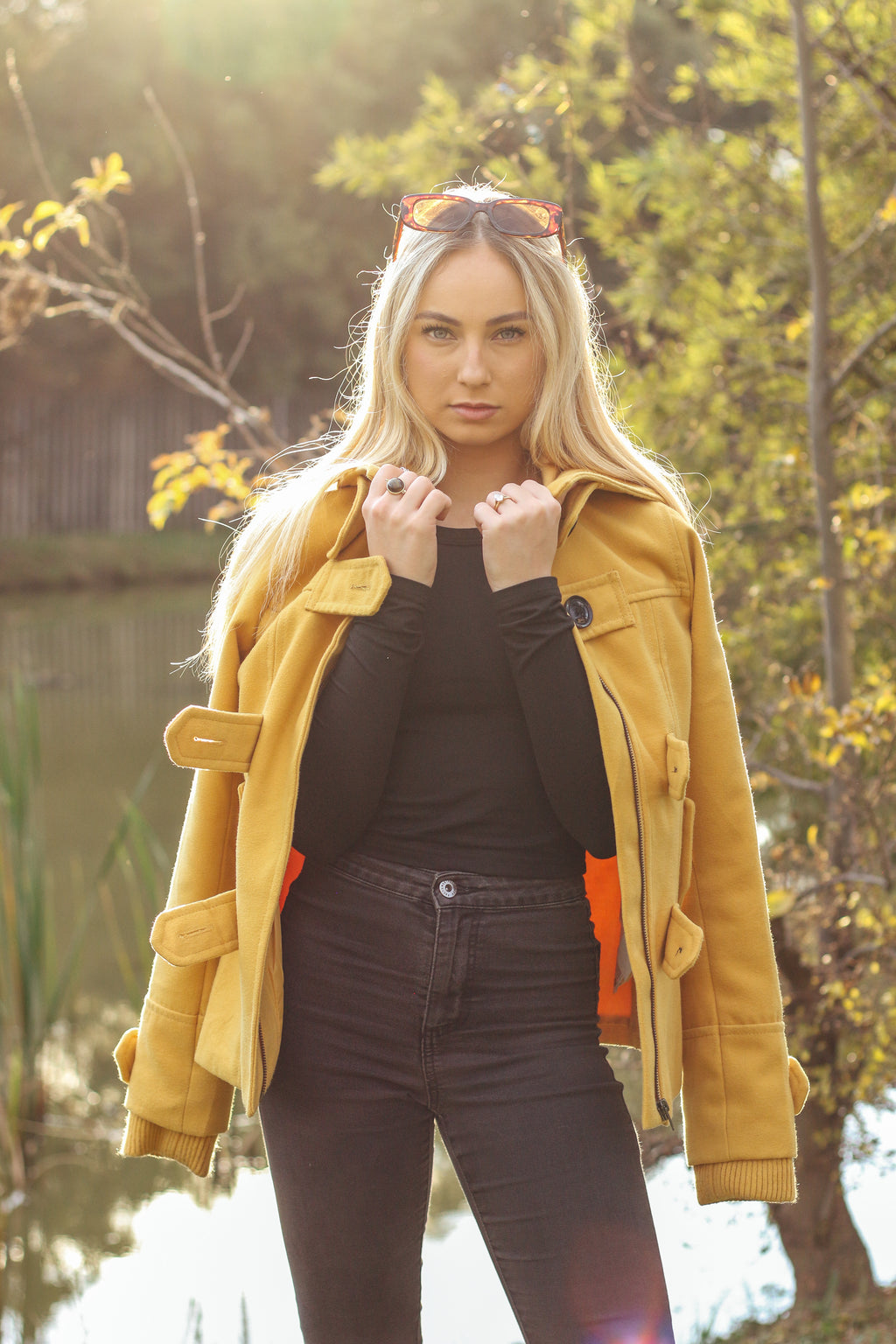 The Mustard Toggle Duffle - Stradivarius
