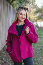 The Magenta Piped Peplum - H&M