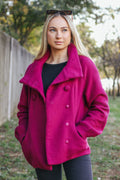The Magenta Piped Peplum - H&M