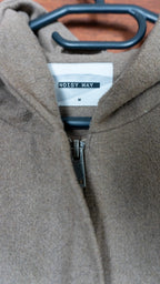 The Taupe Hooded Half Coat - Noisy May
