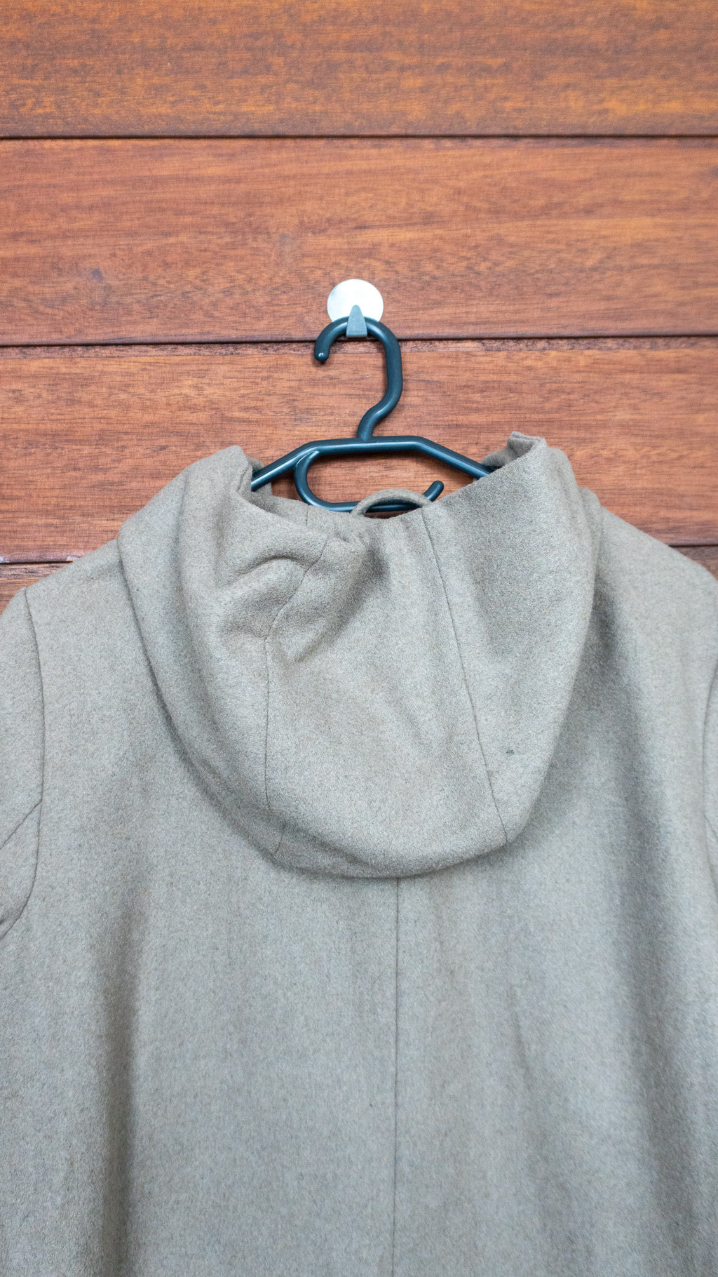 The Taupe Hooded Half Coat - Noisy May