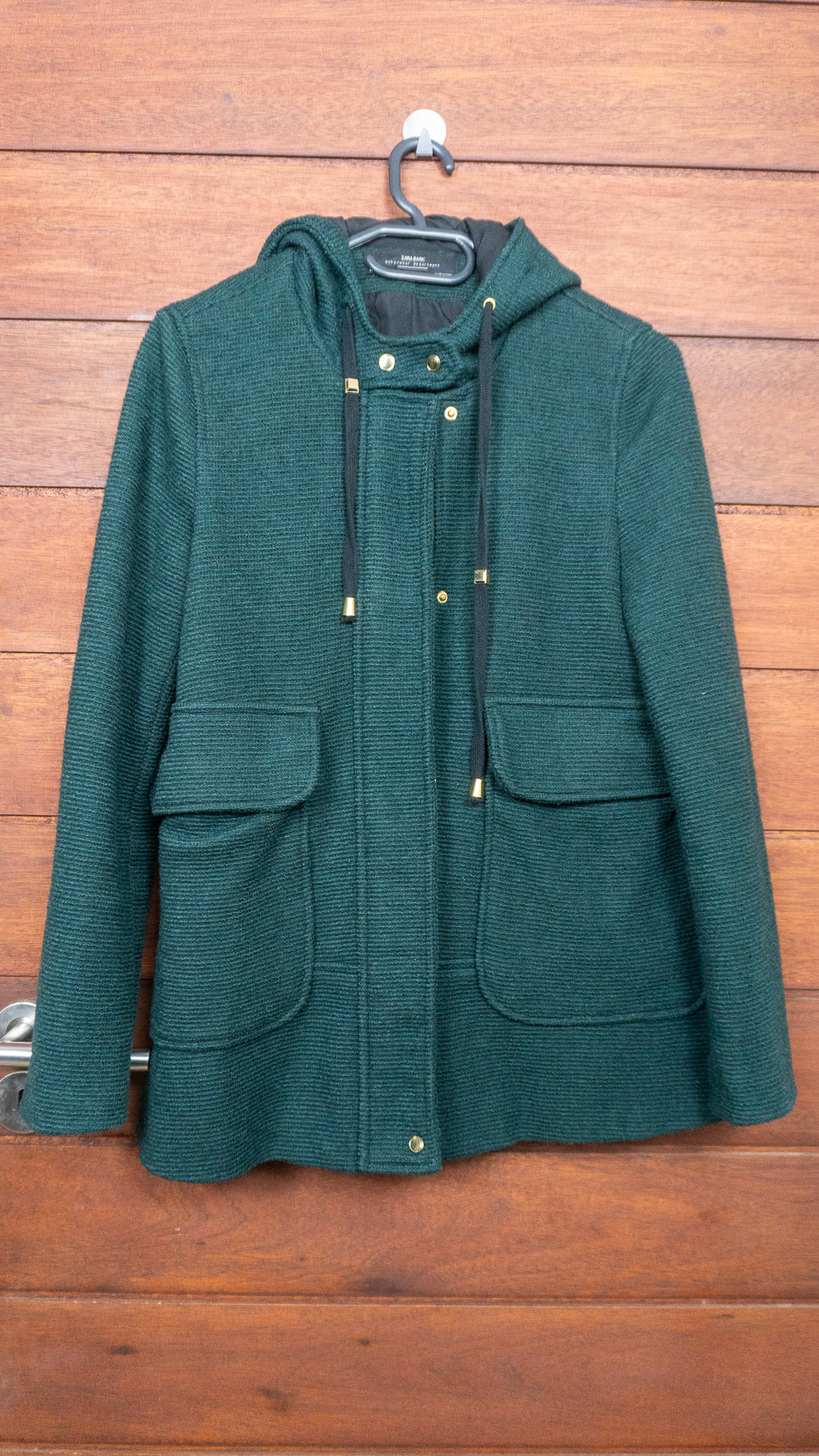 The Forest Green Corded Hood - Zara Basic