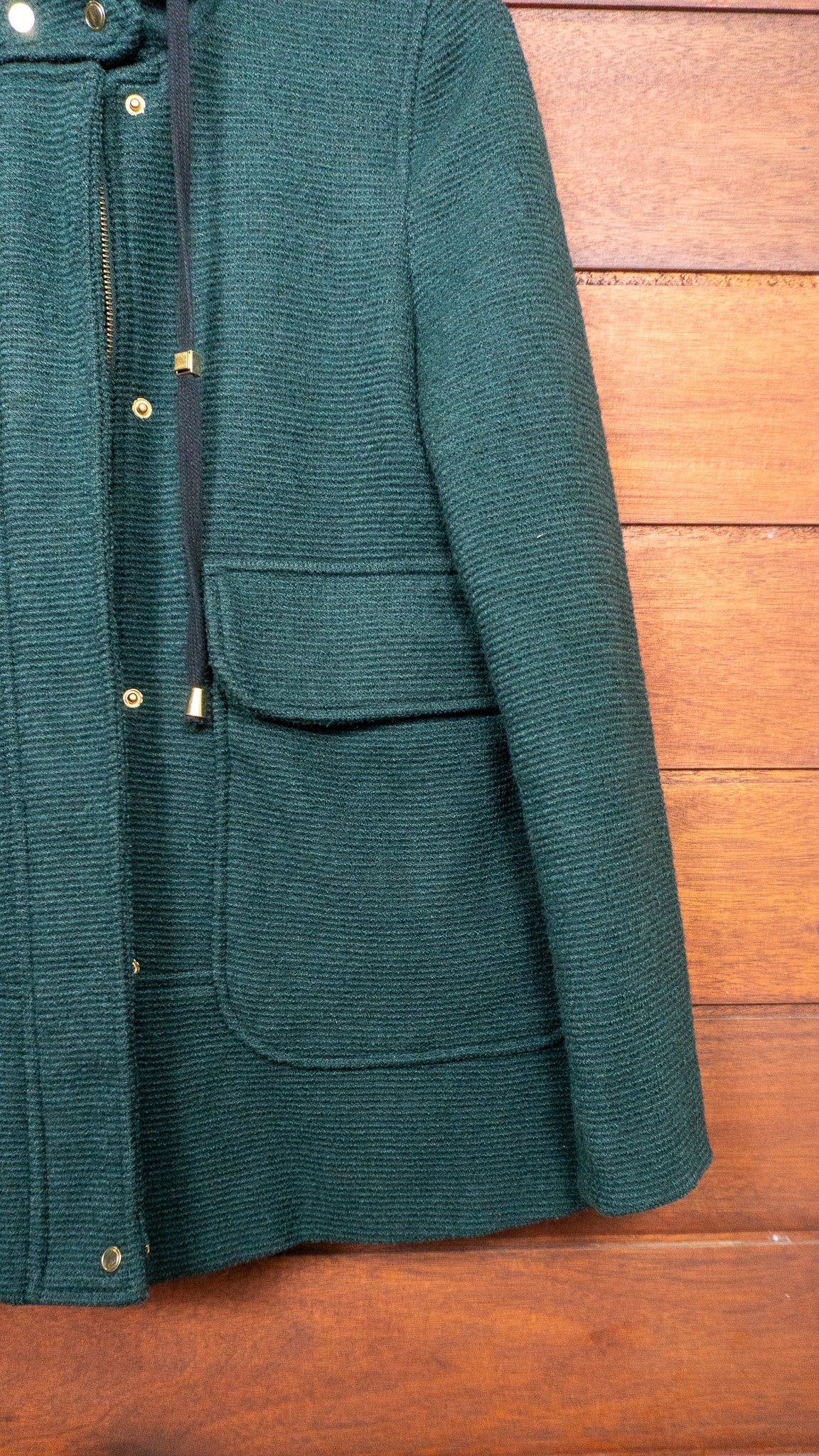 The Forest Green Corded Hood - Zara Basic