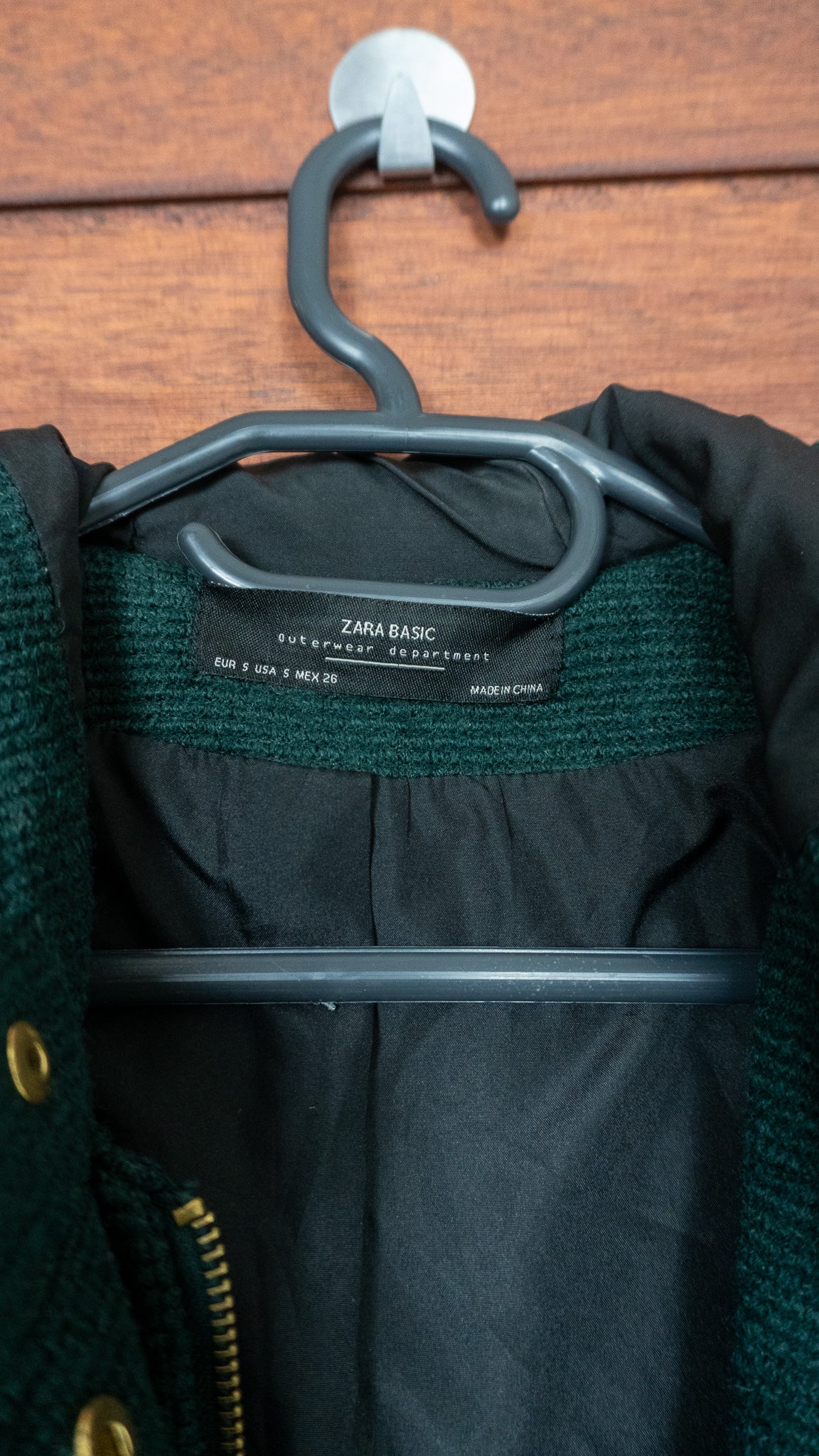 The Forest Green Corded Hood - Zara Basic