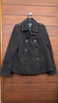 The Deep Brown Epaulette Peacoat - Suxess by Kenvelo