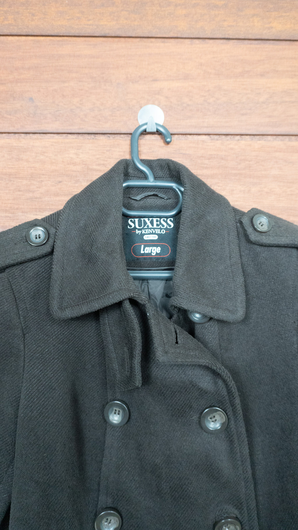 The Deep Brown Epaulette Peacoat - Suxess by Kenvelo