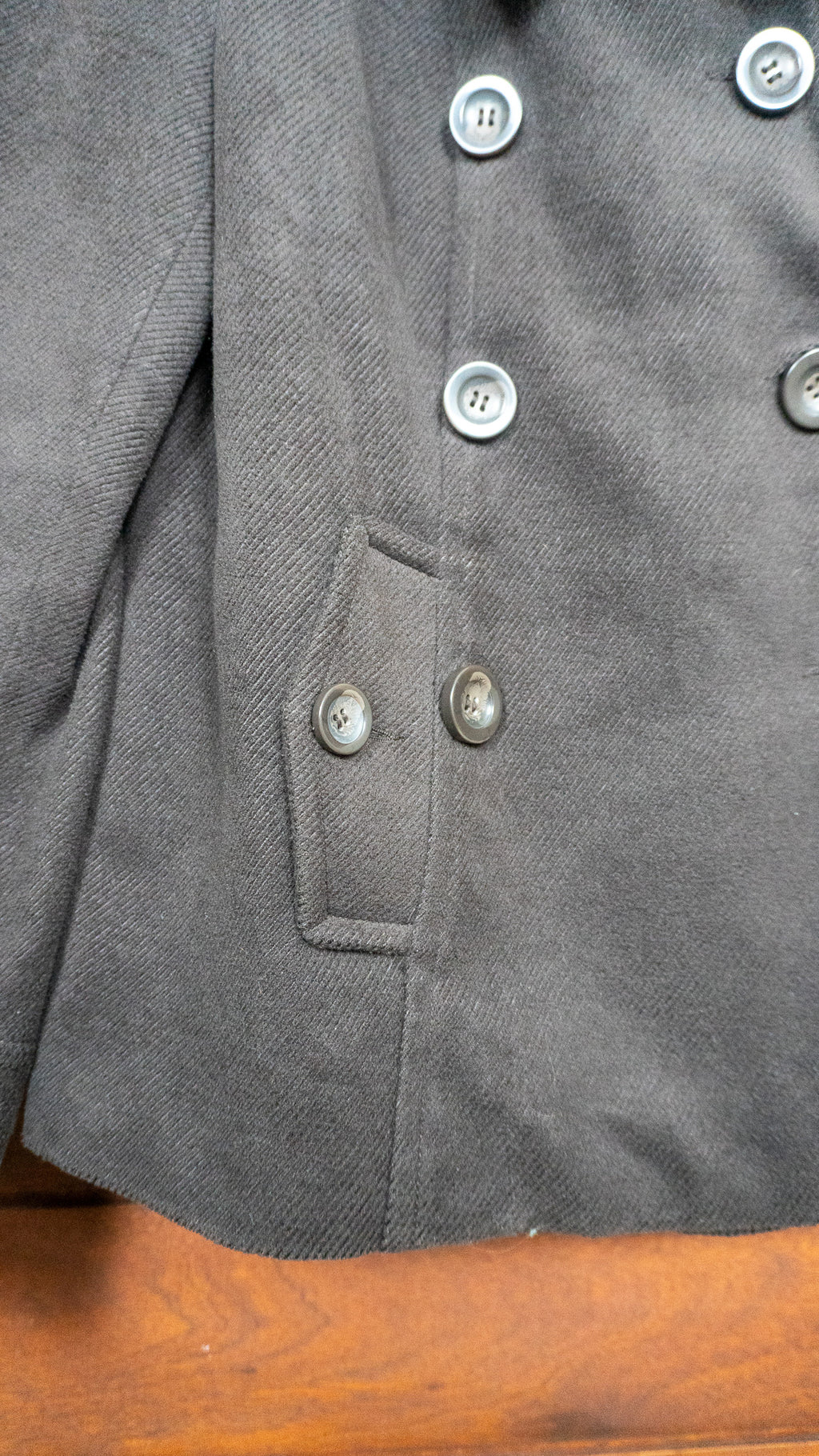 The Deep Brown Epaulette Peacoat - Suxess by Kenvelo