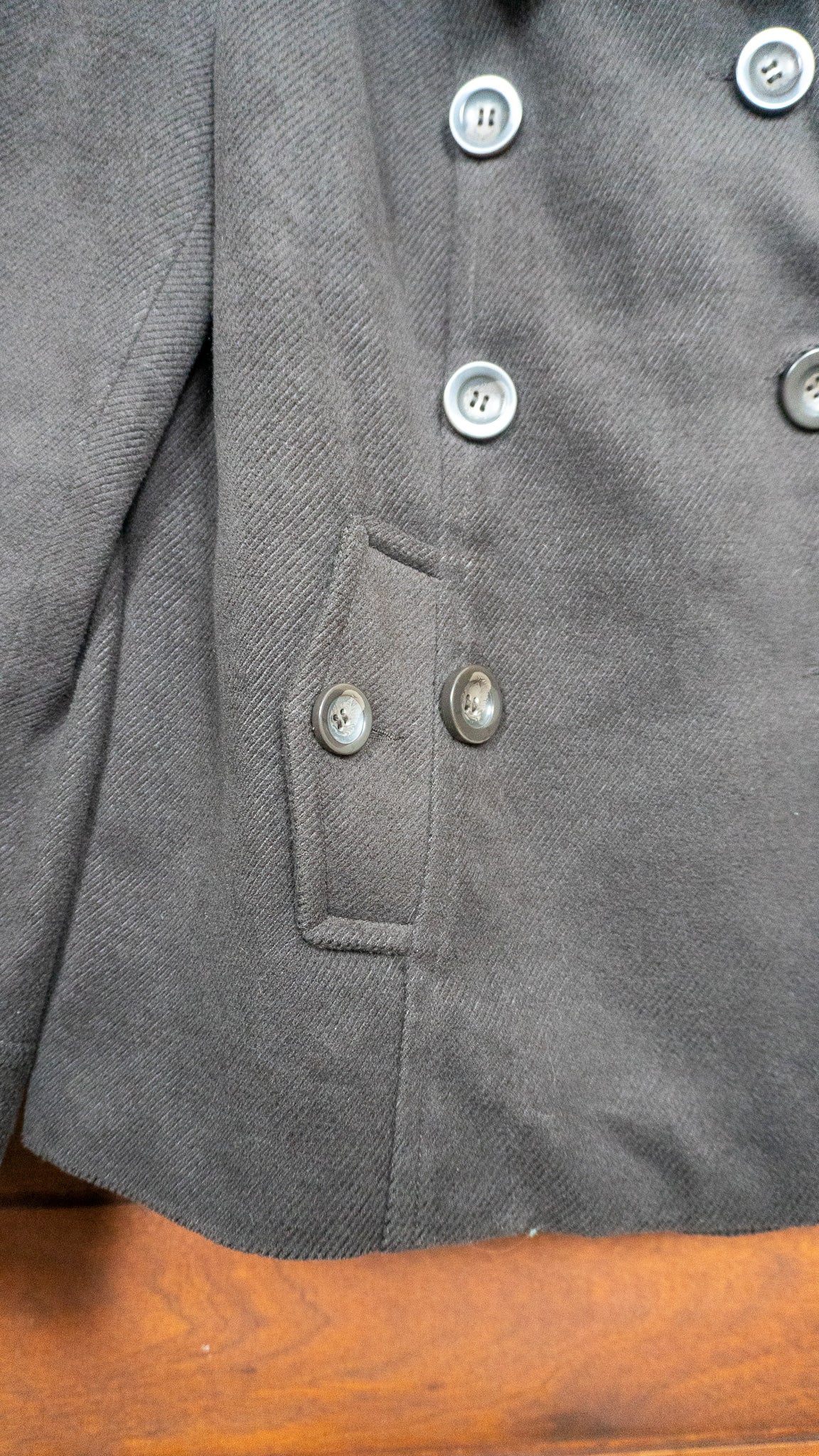 The Deep Brown Epaulette Peacoat - Suxess by Kenvelo