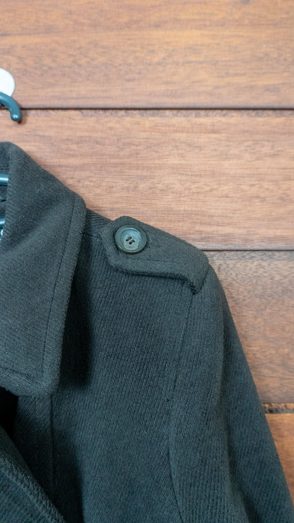 The Deep Brown Epaulette Peacoat - Suxess by Kenvelo