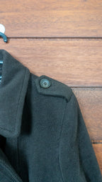 The Deep Brown Epaulette Peacoat - Suxess by Kenvelo